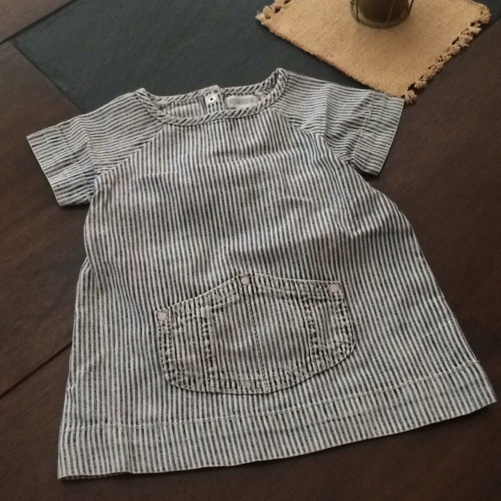 Gymboree// Newborn strip denim dress